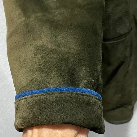 Vintage Danier Green Suede Coat - Picture 7 of 16